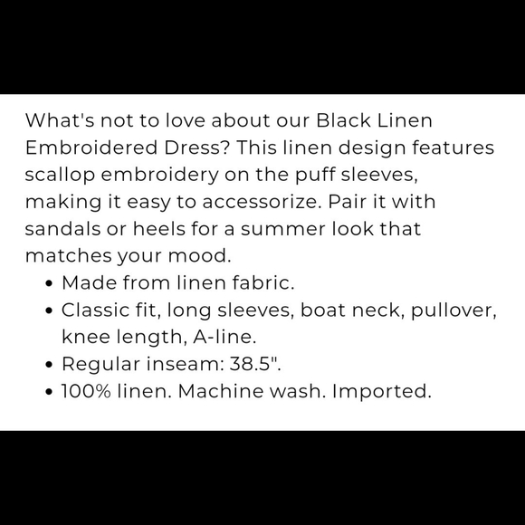 LBD ⬛️Chicos ⬛️NWT Size 3 (16) Shift Dress  pockets 3/4 Puff Sleeves Knee-length - Picture 4 of 5